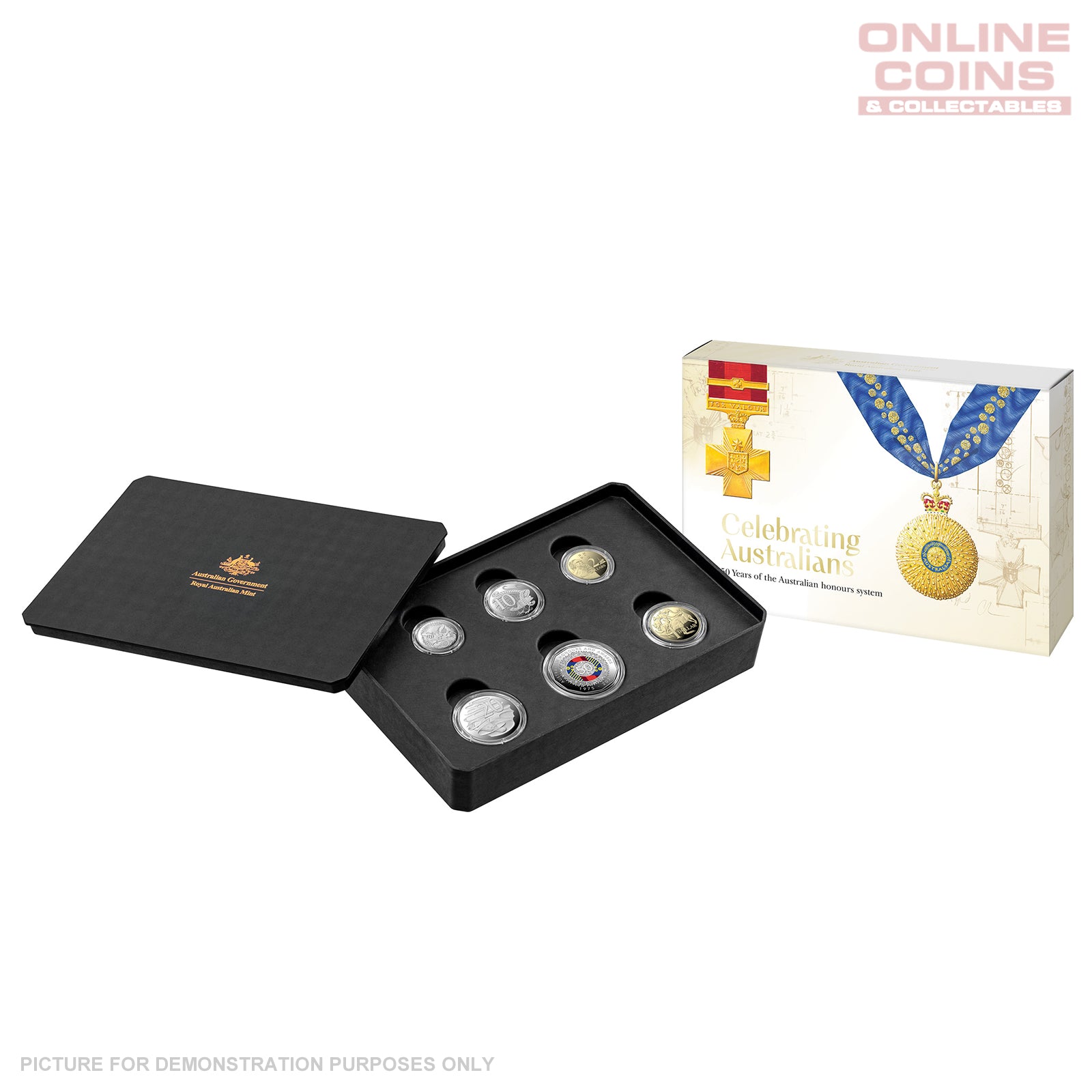 2025 Six-Coin Coloured Proof Year Set - 50th Anniversary of the Australian Honours and Awards System